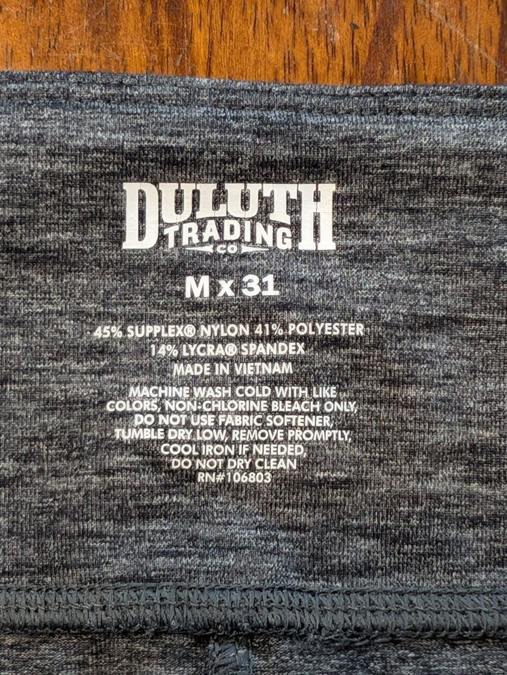Duluth Trading Co Leggings Womens Medium Gray Activewear Athleisure Zip Pocket - Picture 6 of 7